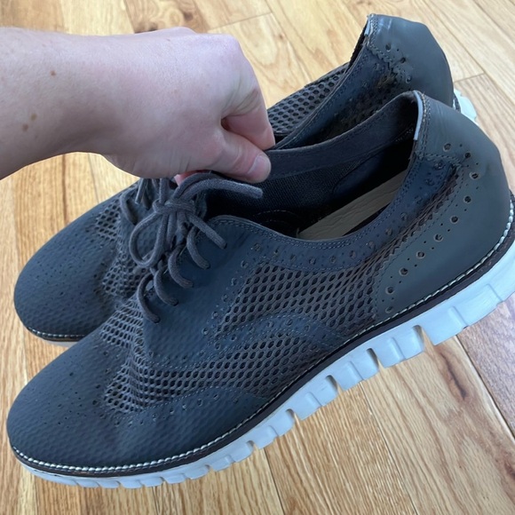 Cole Haan Grand Zero OS Gray Oxfords Light Shoes - Picture 3 of 6
